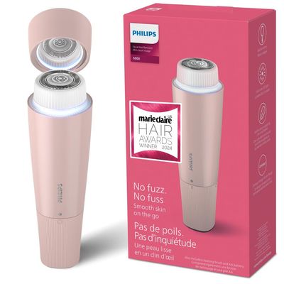 Philips Facial Hair Remover 5000 Series, Personal Groomer for Women, Cordless and Compact |with Hypoallergenic Head, Gentle and Quick Facial Hair Removal | Easy Touch-Ups | BRR454/00