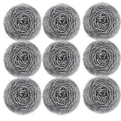 12 Piece Stainless Steel Scrubber (20gm per Piece) for Dishes, Pots, Pans, and Ovens. Easy Cleaning Scrubber for Tough Kitchen Utensils Cleaning.