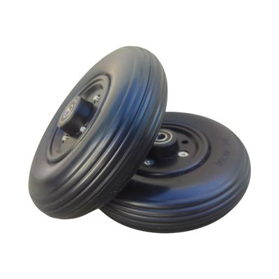 eOnekart Premium Imported 8 Inch (20050) Front Caster Wheel for Electric Wheelchair With Bearing - Black (Pack of 2)