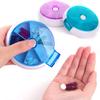 Cannagenix Pill Cases Weekly Pill Organizer 7 Day 3 Times Medicine Pill Dispenser Push Button Rotate Pill Planner with 7 Compartments (Blue) view 1