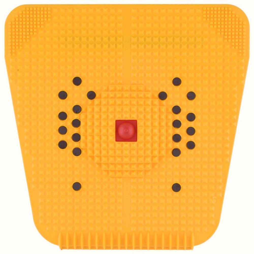 GMAcu Acupressure Magnetic Pyramidal Foot Power Mat Therapy for Stress & Pain Relief, Boost Blood Circulation, Useful for Heel, Knee, Leg, Sciatica, and Health Care Massager Yellow