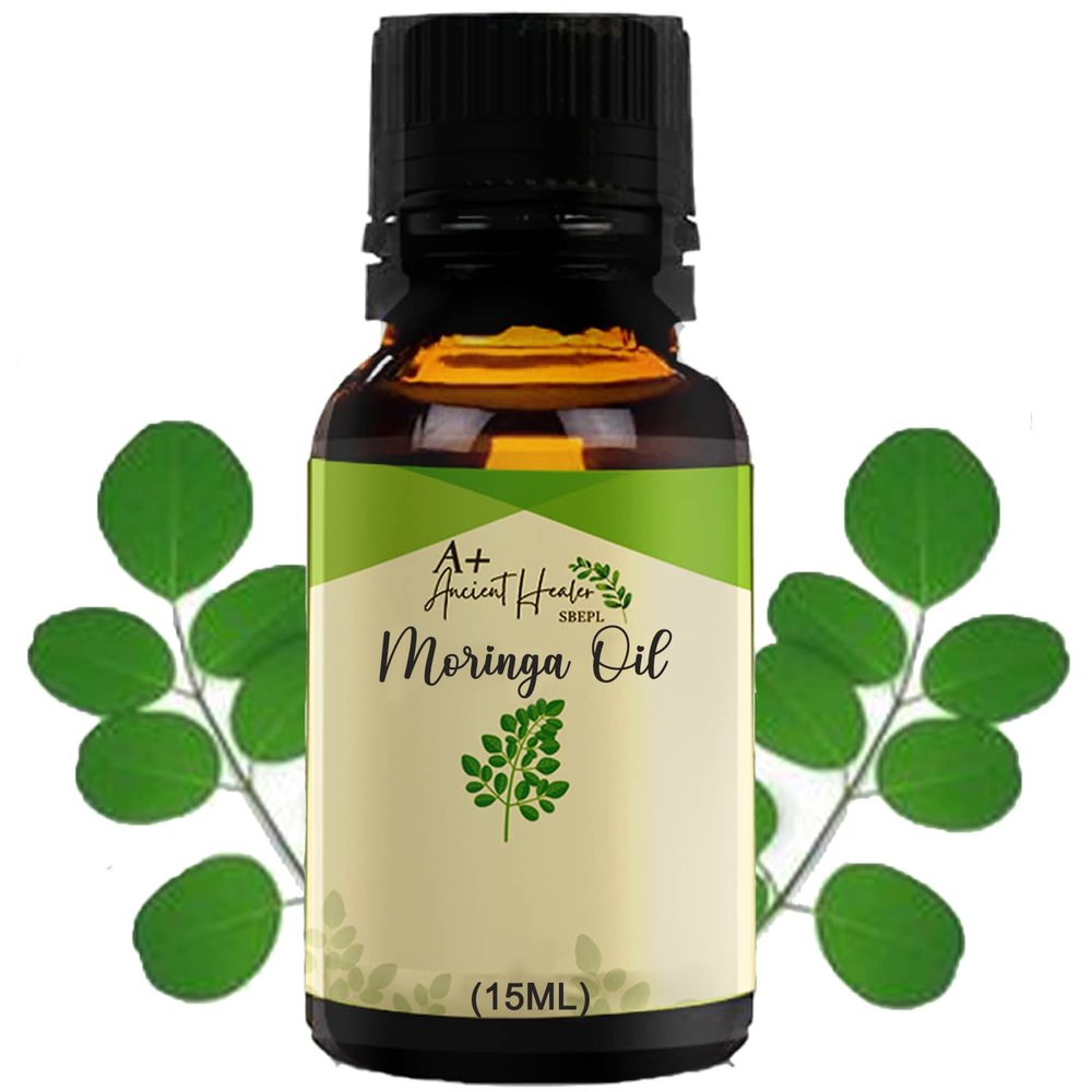 Ancient Healer Moringa Oil - Cold-Pressed, Pure & Natural, Carrier Oil for Skin, Hair, Face care - Moringa Seed Oil, 15 ml