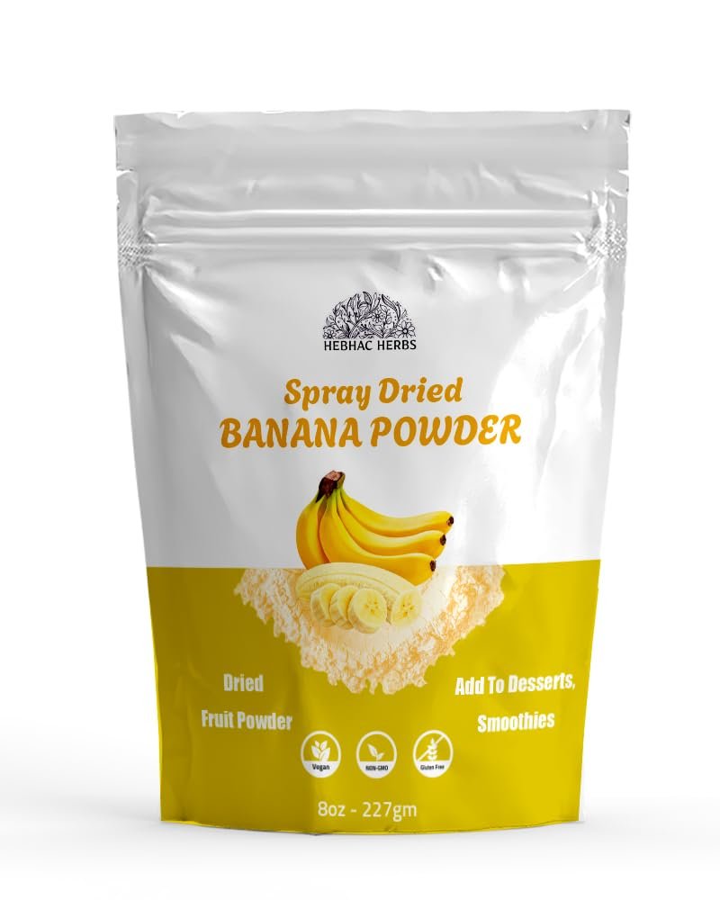 Banana Fruit Powder Smooth Texture for Baking & Fresh Banana Powder | Ideal for cooking and healthy beverages Smoothies, Baking and Fresh Juices | Vegan | Free From Chemical and Artificial powders
