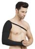 Dermapress Medical Compression Arm Sleeve with shoulder strap amd Palm | HIGH COMPRESSION | COTTON | Post Liposuction and BURN Support | Lymphedema (Black, XXL) view 1