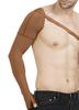 Dermapress Medical Compression Arm Sleeve with shoulder strap amd Palm | HIGH COMPRESSION | COTTON | Post Liposuction and BURN Support | Lymphedema (Brown, XL) view 4