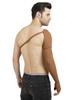 Dermapress Medical Compression Arm Sleeve with shoulder strap amd Palm | HIGH COMPRESSION | COTTON | Post Liposuction and BURN Support | Lymphedema (Brown, 4XL) view 2