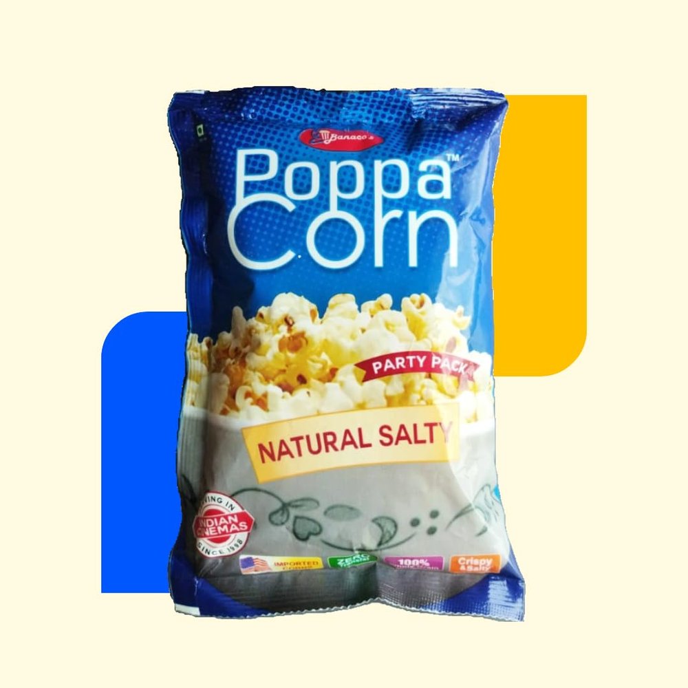 POPPACORN Instant Popcorn Party Pack Popcorn 350gm Pack of 1 (350g, Natural Salty)