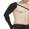 Dermapress Medical Compression Arm Sleeve with shoulder strap amd Palm | HIGH COMPRESSION | COTTON | Post Liposuction and BURN Support | Lymphedema (Black, 3XL) view 3