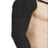 Dermapress Medical Compression Arm Sleeve with shoulder strap amd Palm | HIGH COMPRESSION | COTTON | Post Liposuction and BURN Support | Lymphedema (Black, 3XL) view 4