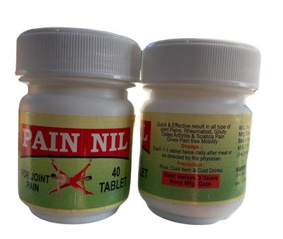 AYURVEDIC PAIN NIL TABLETS 40 TABLETS PACK OF 30 BOTTLES (40 * 30).