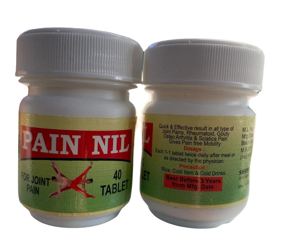 AYURVEDIC PAIN NIL TABLETS 40 TABLETS PACK OF 30 BOTTLES (40 * 30).