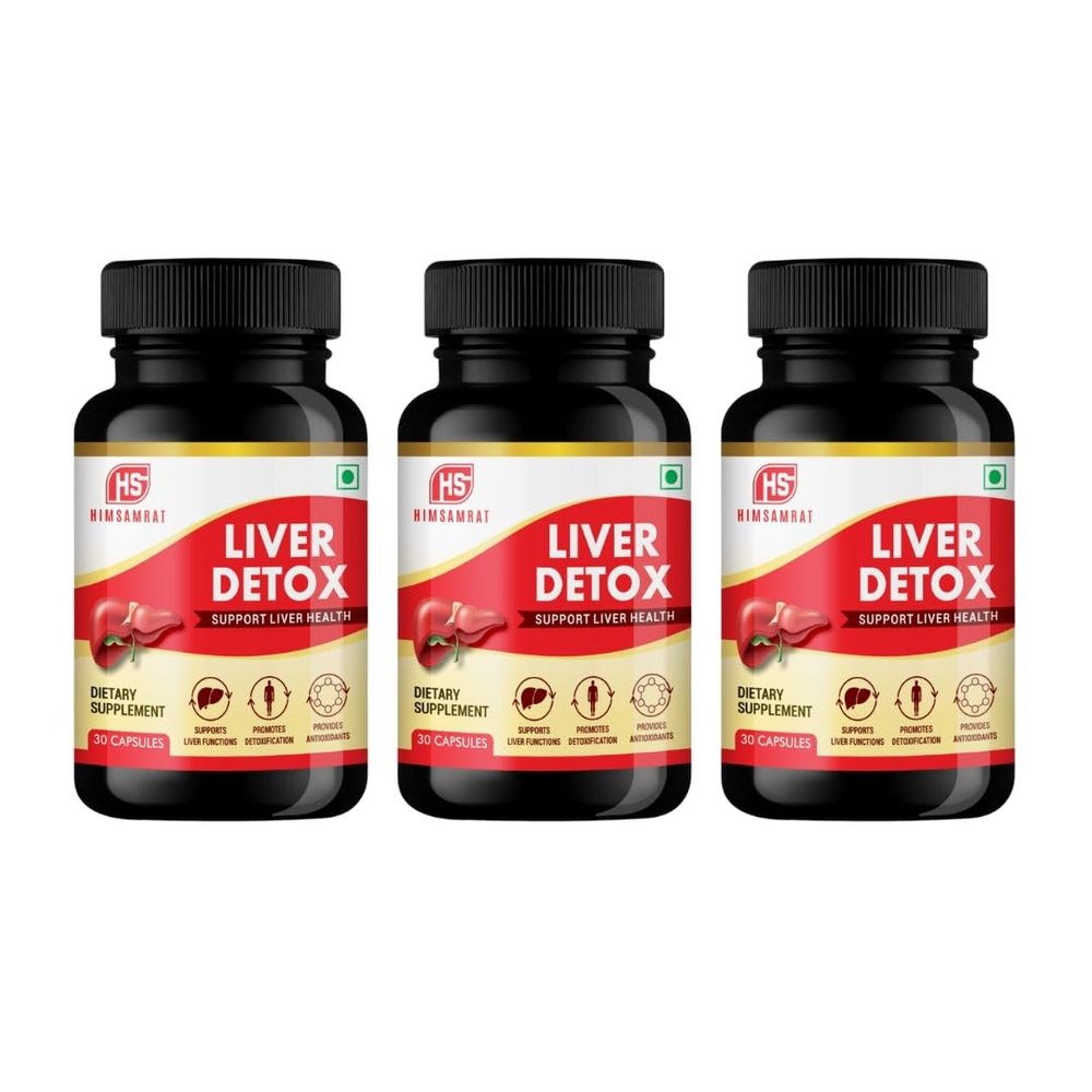 HIMSAMRAT LIVER DETOX FOR FATTY LIVER & LIVER TOXINS 30 Capsules (3)