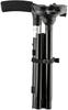 CUZWAVE Walking Stick with LED Light Aluminum Alloy Professional Folding Cane for Old Gentleman Adjustable Canes and Sticks Collapsible Rubber Feet Men and Women (Black) view 3