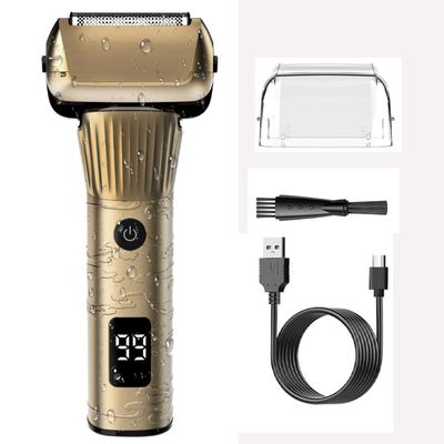 HATTEKER HT-607S Foil shaver, Beard Shaver 5 Blade Shaver for Men Popup Beard Trimmer with Rechargeable 2 Adjustable Speeds, digital display, lock function, Men's Beard Shaver runtime 100 minutes