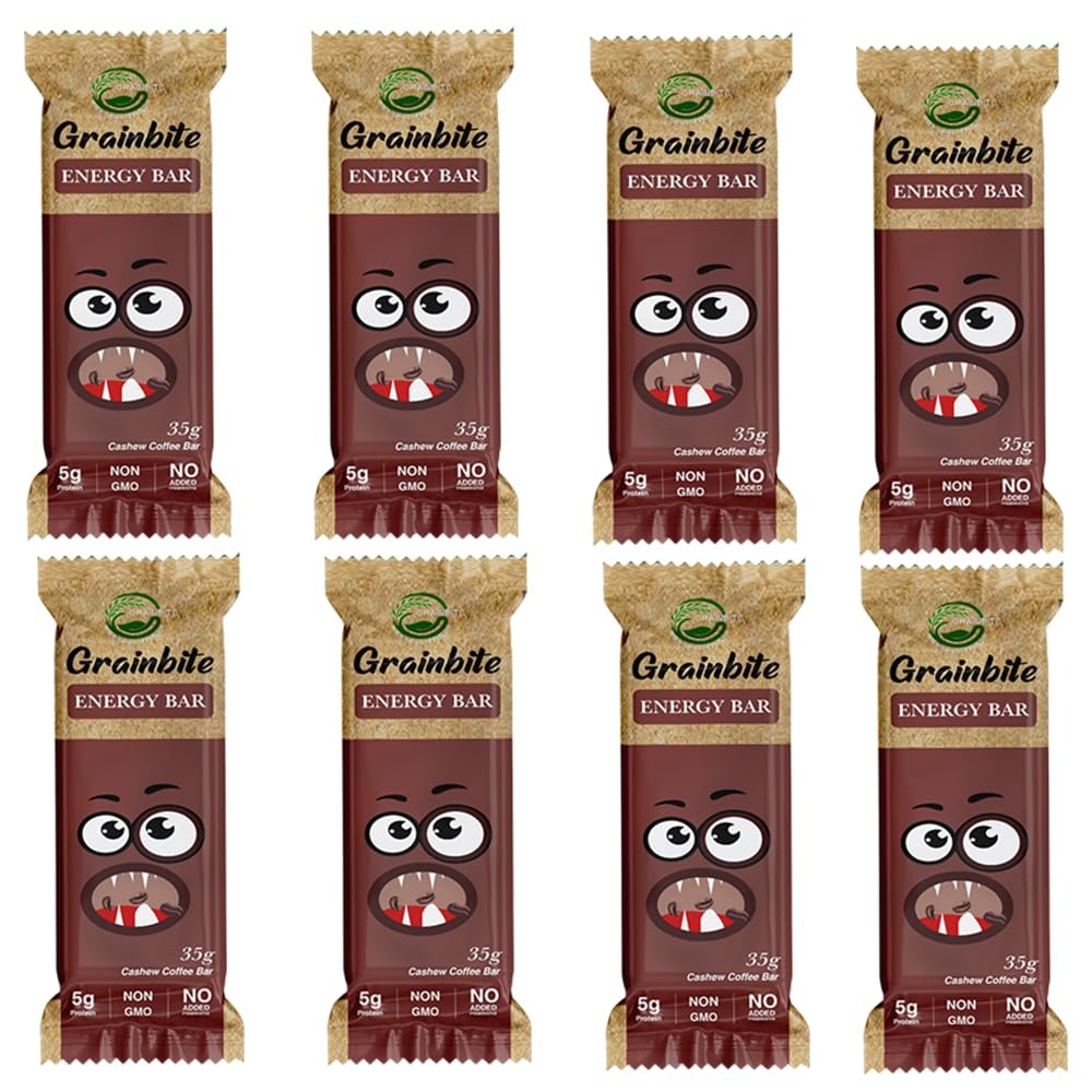GRAINBITE Cashew Coffee Energy Bar (35 gm, Pack of 8)