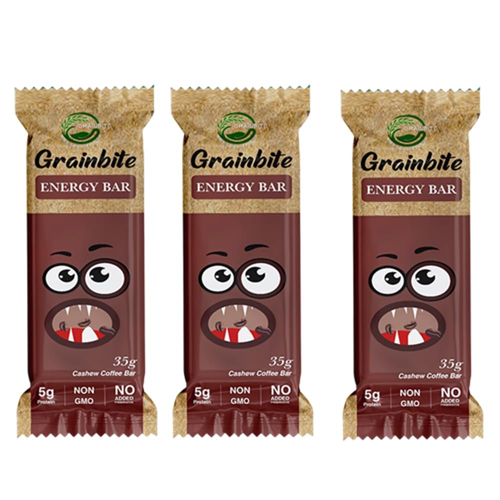 GRAINBITE Cashew Coffee Energy Bar (35 gm, Pack of 3)