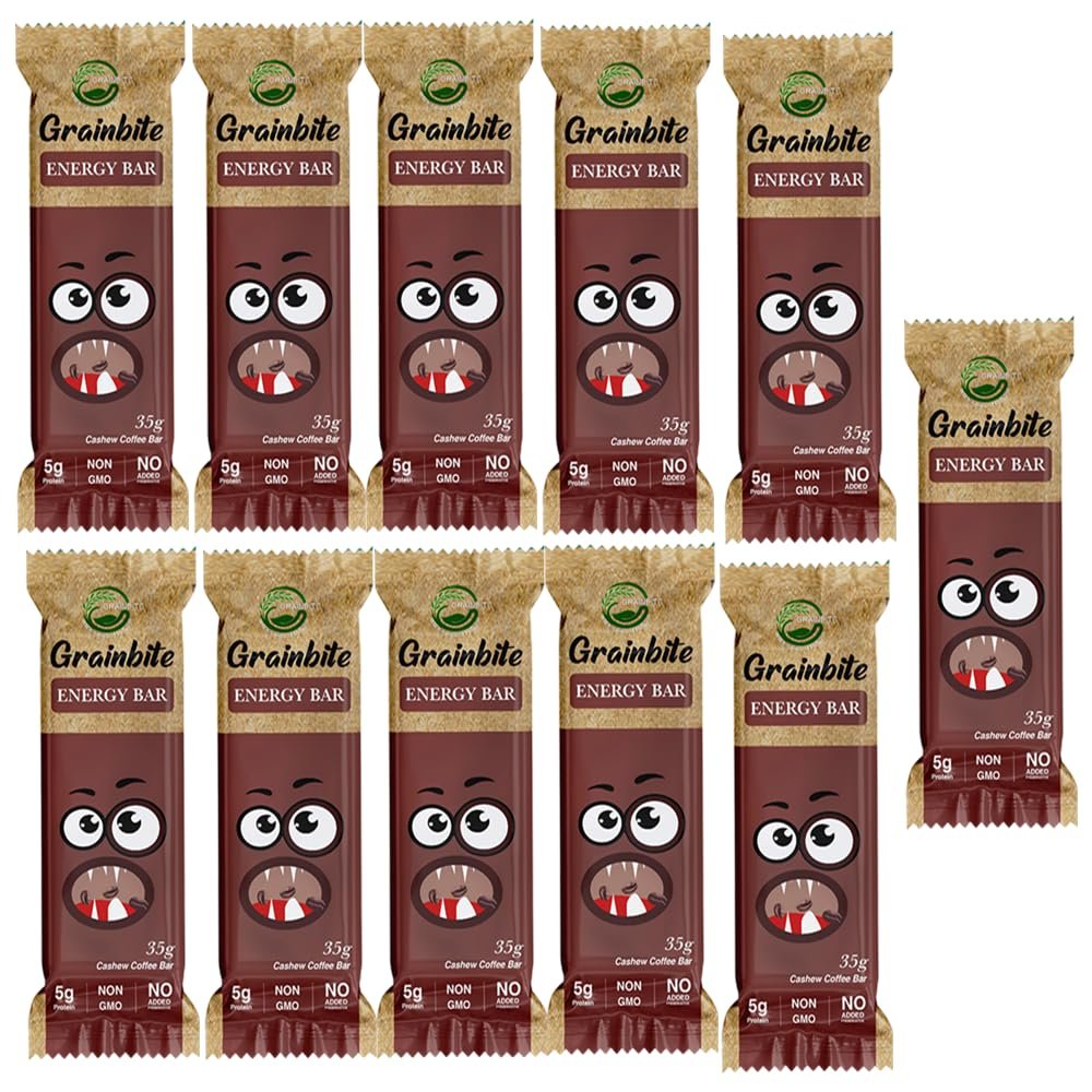 GRAINBITE Cashew Coffee Energy Bar (35 gm, Pack of 11)