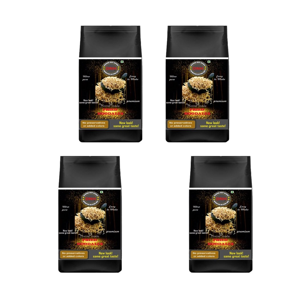 DISHAN NUT HOUSE Fried Noodles | For Chinese Bhel, Soups & Sizzlers | Ready-To-Eat, Preservative Free (300 gram) (Pack of 4)