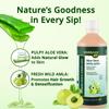 Vansaar 45+ Aloe Vera Amla Juice, 1L | Wild Amla & Pulpy Aloe Vera Harvested in 24 Hours | For Hair Growth, Skin Glow & Detoxification view 4