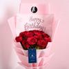 FlowerAura Premium Combo of Fresh Live 12 Red Roses Flower Bouquet With Delicious Jar Cake & Cute Teddy For Birthday | Anniversary | Valentine's Day | New Year | Christmas (Same Day Delivery) view 2
