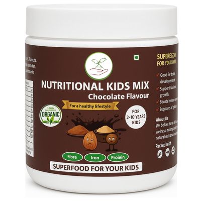 Poshtik Aahar Rich and Nutritional Kids Mix Chocolate Flavour|Good for Bones|Supports Eyesight|Good for Gut Health|Brain Development - Perfect for Warm and Cold Beverages Beverage Mix 500g