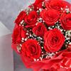 FlowerAura Premium Combo of Fresh Live 10 Red Roses Flowers Bouquet With Delicious 500g Chocolate Cake For Birthday | Anniversary | Valentine's Day | New Year | Christmas (Same Day Delivery) view 4