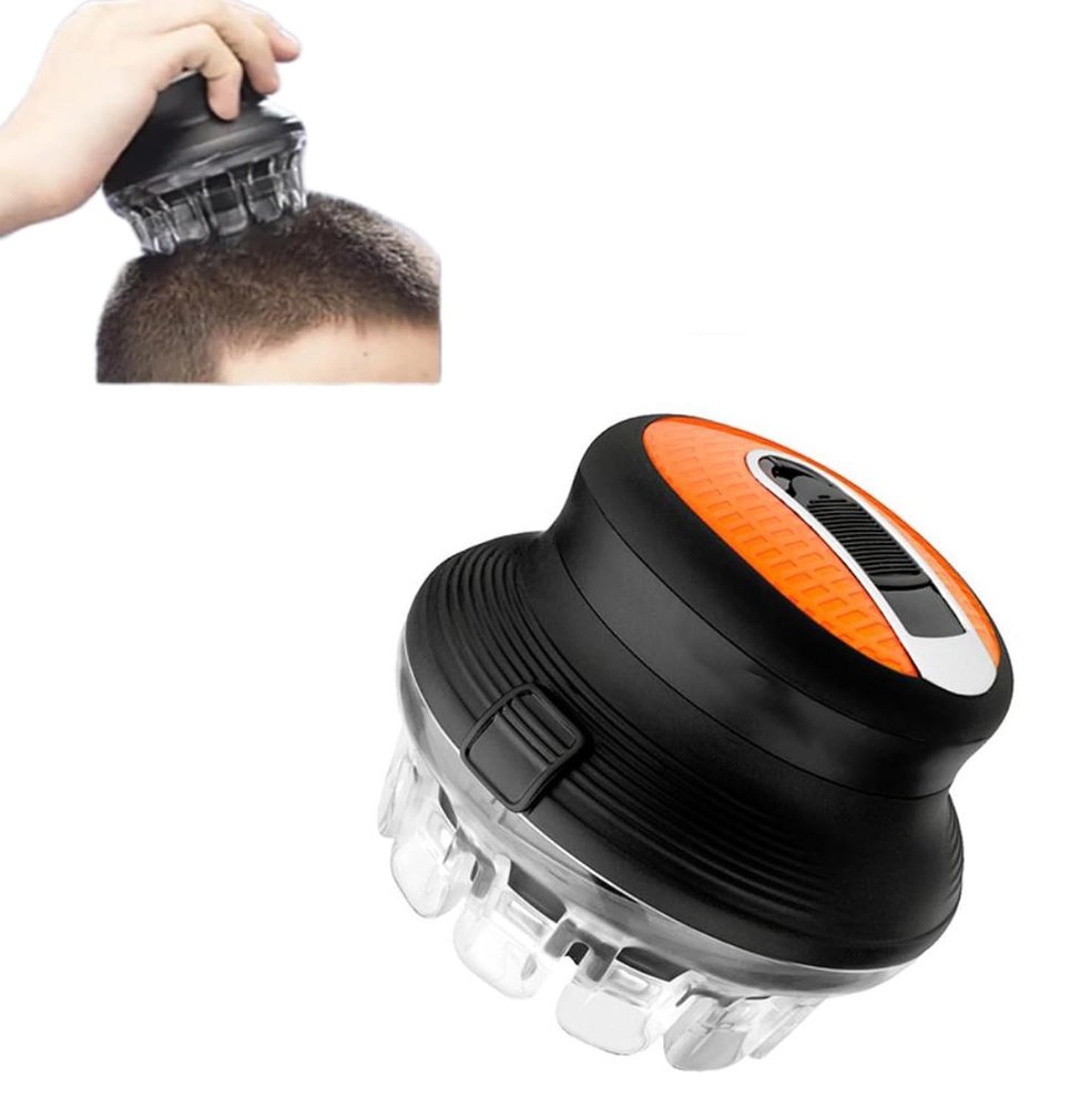 Cloyster Hair Clipper for Men,Circular Cordless Hair Trimmer, Self-Haircut Kit, Rechargeable,Short Hair Cut at Home with Even Cut Cordless Rotary Hair Clippers,2 Guide Combs