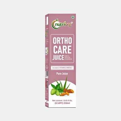 Nutriorg Ortho Care Juice 250ml | Natural Joint Pain Relief with 16 Ayurvedic Herbs | Reduces Swelling, Improves Flexibility & Muscle Strength | For Men & Women