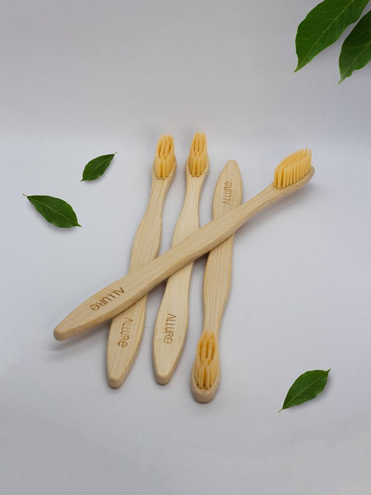 Allure Bamboo Toothbrush Charcoal - OT-02-PACK4