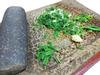 Bhavri Namak Grounded on Sil Batta, Rock Salt, Garlic, Mint Leaves, Green & Red Chilli & Ginger view 3