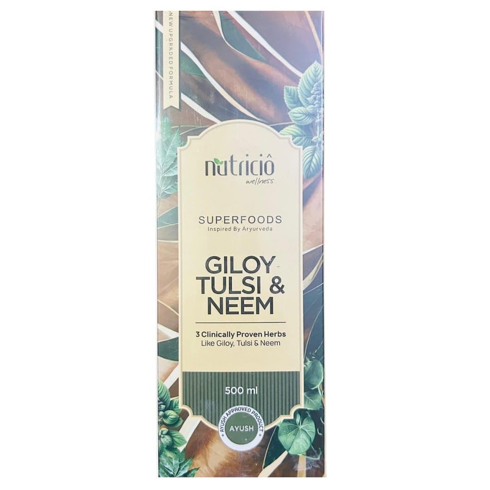 Proveda Nutricio Natural Immunity Booster,New Upgrade formula Pure Giloy Tulsi & Neem Ras, 500 ml