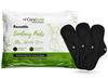CareDone Super Comfy Heavy Flow Pad - Extra large| |Reusable Sanitary Cloth Pad | Organic Cotton| with leak proof | lasts upto 75-100 washes. (Black Cloth Pad- Pack 3) view 1