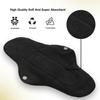CareDone Super Comfy Heavy Flow Pad - Extra large| |Reusable Sanitary Cloth Pad | Organic Cotton| with leak proof | lasts upto 75-100 washes. (Black Cloth Pad- Pack 3) view 2
