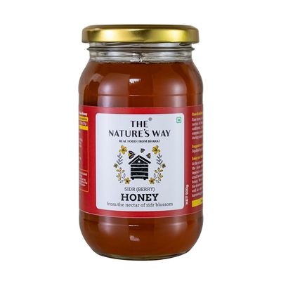 The Natures way 100% Pure Natural Honey 500Gm Unprocessed Berry/Sidr Honey Raw Honey Harvested From Dense Forests Of Aravalli Range Rajasthan
