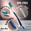 ALAZCO Value Set of 7 Medium Bristles Toothbrush Comfort Hold Soft Silicone Non-Slip & Ergonomic Comes with 4 Toothbrush Ventilated Covers Easy Storage & Travel BPA- Free view 2
