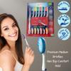 ALAZCO Value Set of 7 Medium Bristles Toothbrush Comfort Hold Soft Silicone Non-Slip & Ergonomic Comes with 4 Toothbrush Ventilated Covers Easy Storage & Travel BPA- Free view 3