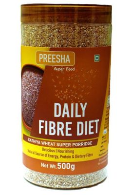 Farm Fresh Naturals  Daily Fibre Diet Kathiya Wheat Super Porridge  1 Kg | Brown Wheat | Rich in Fibre, Protein & Iron | Sugar Control Breakfast | Relieves Constipation & Acidity | Supports Gut Health | Natural & Preservative-Free | Day One Wellnes