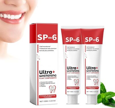 KAATO Sp-6 Toothpaste, Brightening & Stain Removing Toothpaste, sp-6 probiotic whitening toothpasteTeeth Whitener Toothpaste, Natural Tooth Whitener (Pack of 2Pcs)
