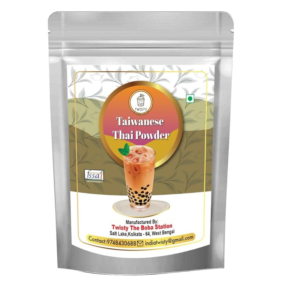 Twisty The Boba Station Taiwanese Thai Tea Powder | Easy To Prepare | Instant Thai Tea Premix | Tasty And Delicious | Authentic Flavour | Pack of 1 (500 Gm)