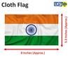 NEPAL & INDIA Miniature Flags - Shining & Bright Cotton Cloth with Criss-Cross Classy Brass Base Table Stand view 4