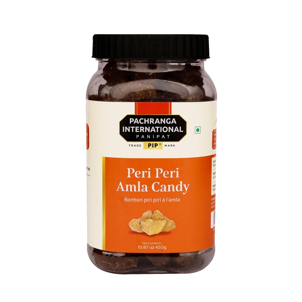 Pachranga's Peri Peri Amla Candy: 450gm | Pachranga International Inc.| Peri Peri Amla Candy | A Spicy & Mildly Hot Snack for All | Zero Preservatives | No Artificial Colours | Traditional Recipe