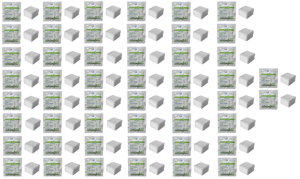 Agarwals Absorbent Gauze Swabs Sterile 7.5 cm X 7.5 cm X 12 ply (5Pcs/Pack) (Pack of 50 i.e. 250 Dressings)