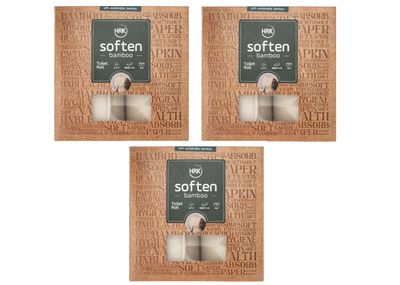 HRK Soften Bamboo Toilet Tissues Rolls 2Ply 252pulls X 12Rolls (Total 3024Pulls) Eco-Friendly, Natural | Soft & Highly Absorbant