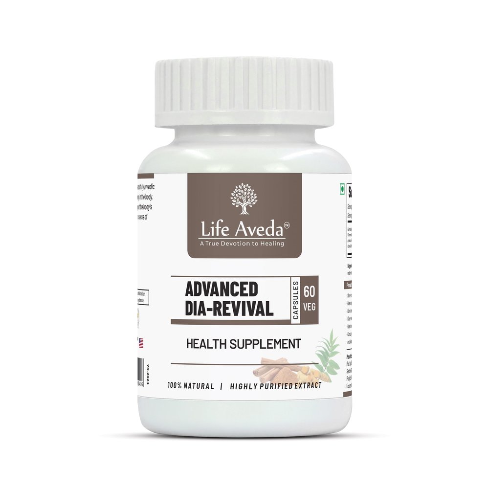Life Aveda Advanced Dia - Useful In Diabetes & Blood Sugar Controls | Ayurvedic Sugar Management Medicine- 60 Veg Capsule