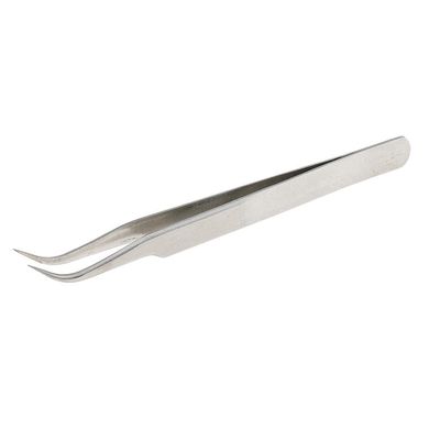 Anti-Static Stainless Steel Eyelash Extension Tweezers False Eye Lash Applicator CURVED Nipper Clip Nail Art Application Tool