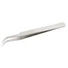 Anti-Static Stainless Steel Eyelash Extension Tweezers False Eye Lash Applicator CURVED Nipper Clip Nail Art Application Tool view 2