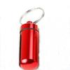 Aluminum Alloy Water-proof Air-tight Pill Fob Pill Case Pill Box Pill Holder with Keychain - Red view 4