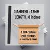 Bulk Quantity Biodegradable Paper Straws | 12MM Wide | 2000 Straws (1 Box) | Black | for Restaurants, Bars, Cafes and Cloud Kitchens (2000, Black 12MM Bubble Tea) view 2