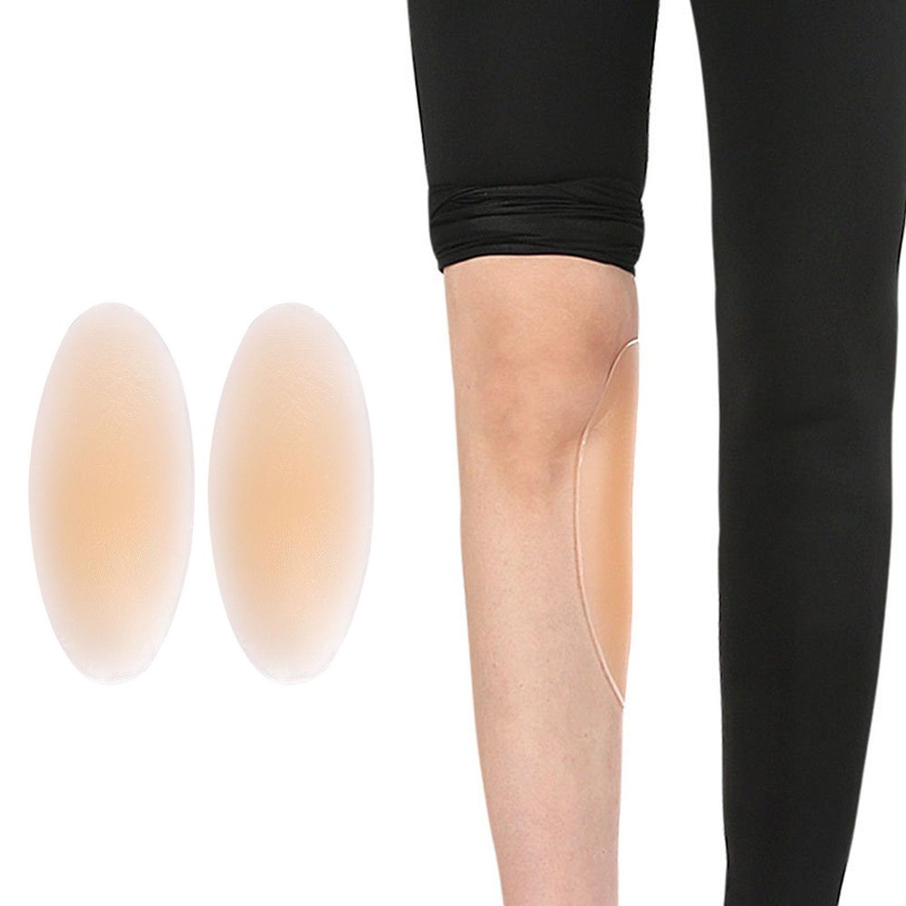 1 Pair Adhesive Calf Pads Anti Allergic Soft Waterproof Skin Friendly Lifelike Silicone Calf Corrector for Crooked Thin Skinny Legs