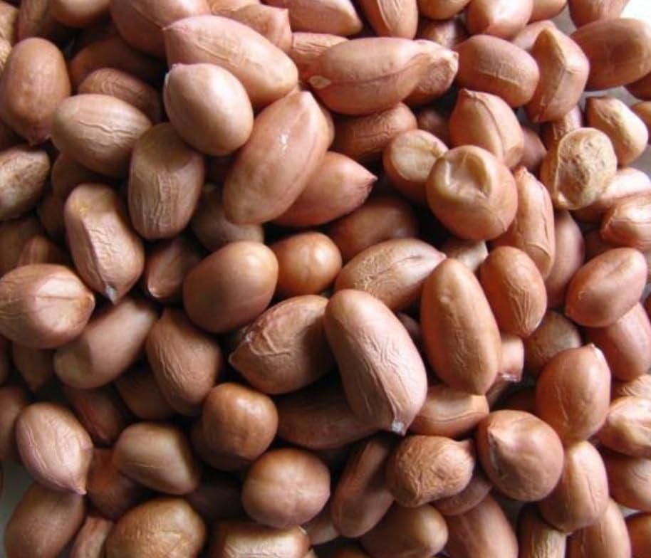 Aadi16's Bengal Spice Premium Desi Red Ground Raw Peanut Chinabadam High in Nutrition with no Preservative to lower Cholesterol levels. Pack of 1kg.